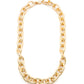 Brillenkette aus goldenen, runden, großen Kettengliedern