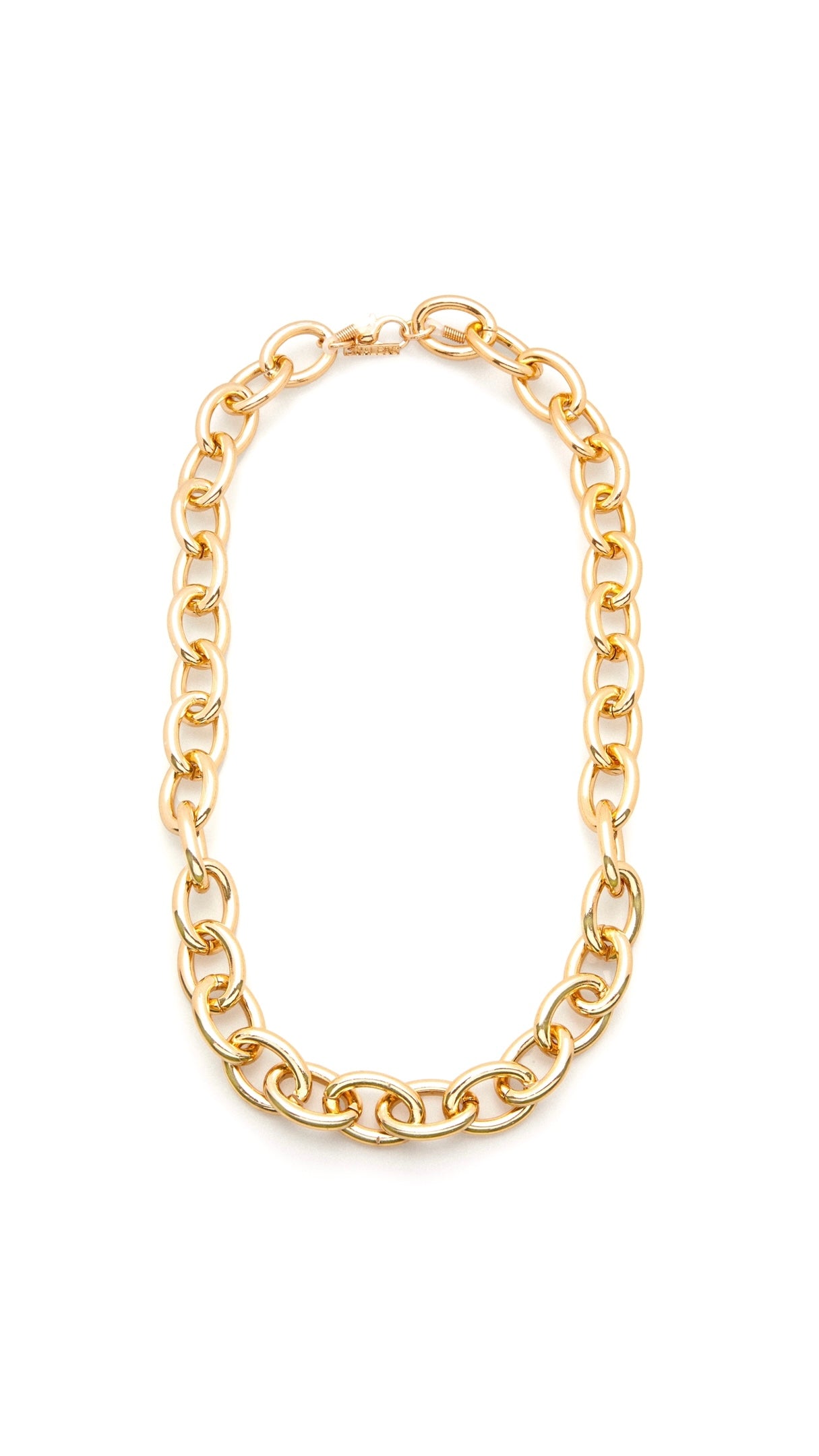 Brillenkette aus goldenen, runden, großen Kettengliedern
